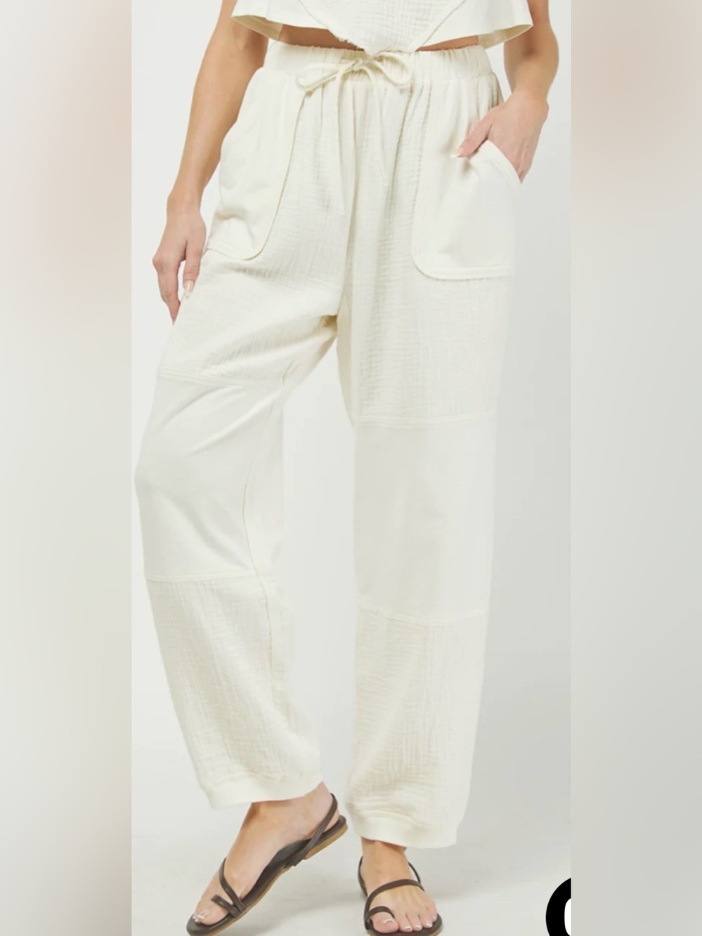 Cotton Drawstring Pants - Picture 5 of 9